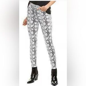Frame Denim Ali High Rise Cigarette Skinny Python Snake Jeans, Size 28.